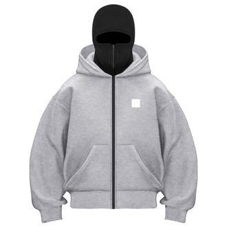 Generic Balaclava Hoodie Mens Hoodies Zip Up Fashion Double Layer Hoodie with Mask Travel Hoodies Oversized Long Sleeved Warm Wind-resistant Athletic Workout 