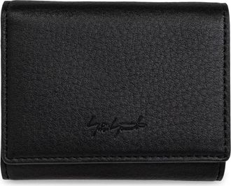 Yohji Yamamoto Compacte Portemonnee - unisex - Portefeuilles - Zwart - ONE Size - Leer - Accessoires