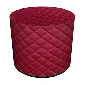 OEM Pouf Decorativo Rotondo Color Bordeaux Reale