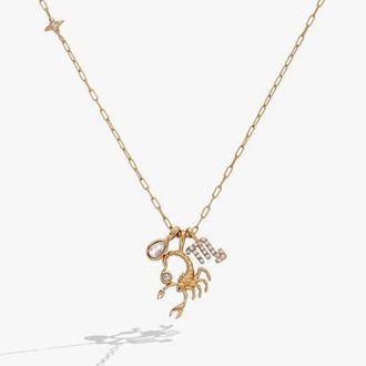 Alex and Ani Scorpio Zodiac Charm Cluster Necklace in Gold at Nordstrom