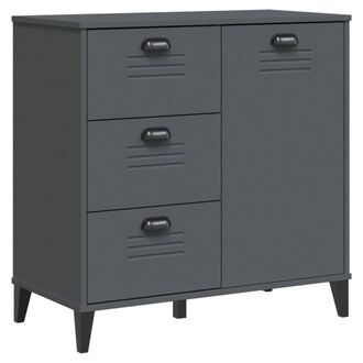Berkfield Home Sideboard VIKEN Anthracite Grey 80x40x80 cm Engineered Wood in Dark Grey | Size: 80 x 40 x 80 cm