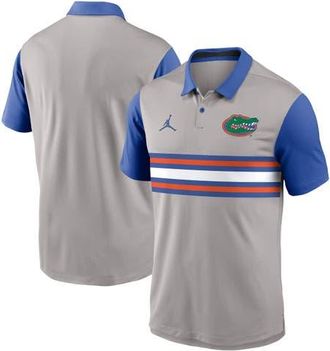Jordan Brand Mens Jordan Brand Gray/Royal Florida Gators Vapor Performance Polo at Nordstrom, Size Xxx-Large