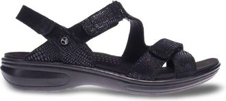 Revere Comfort Shoes Womens Zanzibar Sandal In Black Lizard