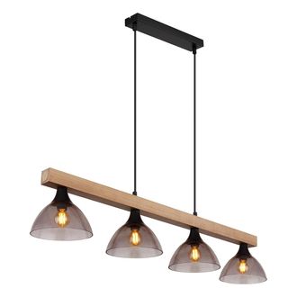 Globo Lighting L&aacute;mpara Colgante - Lindi - Natural Negro - Metal - Gran - Globo