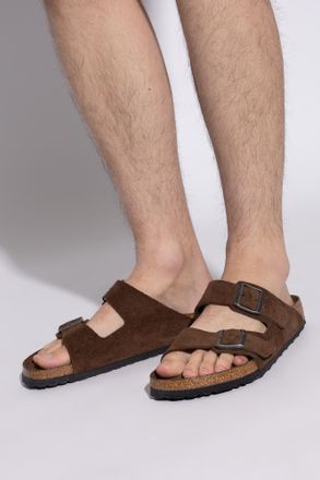 Birkenstock Arizona BS Slides, Mens, Brown
