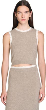 Sandro High-neck knit sweater in Caramel at Nordstrom, Size X-Small