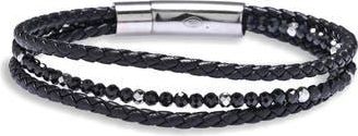 Eye Candy Los Angeles Alonso Layered Beaded Bracelet in Black at Nordstrom Rack