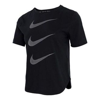 Nike (WMNS) Nike Casual Sports Breathable Round Neck Short Sleeve Black T-Shirt DC4324-010