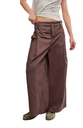 Free People Silverlake Wide Leg Chino Pants in Chocolatier at Nordstrom, Size 12