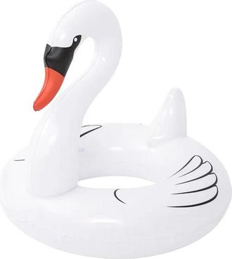 Trade Shop Trade Shop - Salvagente Gonfiabile A Forma Di Cigno Bianco Galleggiante Mare 104x104x96cm 016149