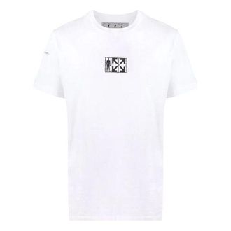 Off-white Arrows Pattern Printing Short Sleeve White OMKA002E20FAB0010110