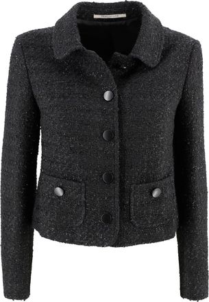 Tagliatore Crop Jacket In Tweed