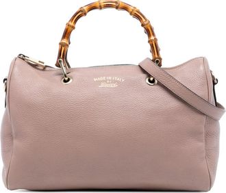 Gucci Pre-owned Gucci Medium Calfskin Bamboo Shopper Boston Bag Ladies 353124 525040
