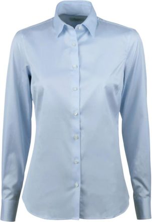 Stenstr&ouml;ms Klassieke Lichtblauwe Blouse - Dames - Overhemden - Blauw - M - Katoen - Overhemden