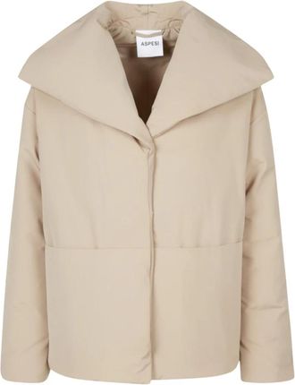 Aspesi Kelsi Down Jacket - Dames - Gewatteerde jassen - Beige - M - Nylon - Jassen