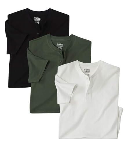 T-shirt Homme Atlas For Men - Bleu, Col V, Manches Courtes - Taille 3XL - 100% Coton - Occasion Impeccable