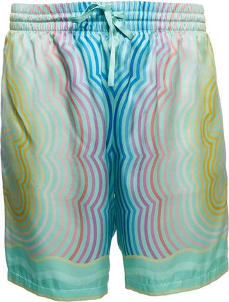 Casablanca Pre-owned shorts met patroon - Blauw