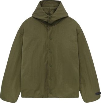 Fear of God Textured Nylon Hooded Coaches Jacket Military 202BT246375F
