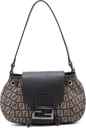 Fendi Pre-owned Fendi Zucchino Canvas Drawstring Shoulder Bag Ladies 2111 8BR277 JQ4 039