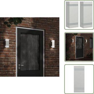 vidaXL Lampada da parete esterna - vidaXL Applique da Esterno 2 pz Argento in Acciaio Inossidabile - Illuminazione esterna argento