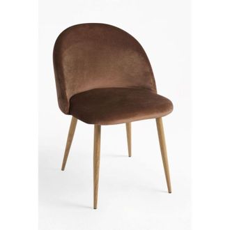 Regalos Miguel Sillas Comedor - Silla Vint Terciopelo - Marr&oacute;n