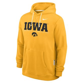 Nike Iowa Sideline Nike Mens Dri-FIT College Pullover Hoodie in Yellow | 03AZ76IIA-HSY