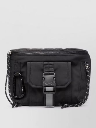 A.P.C. belt bag silk strap carabiner drawstring pocket