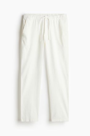 H&M Hose aus Leinenmischung Regular Fit - Weiss