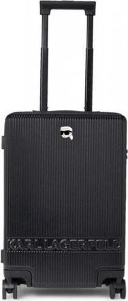 Karl Lagerfeld K/Ikonik 2.0 Spinner - unisex - Handbagage koffer - Zwart - ONE Size - Polyester - Koffers