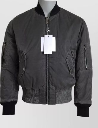 Maison Margiela nylon ribbed bomber jacket