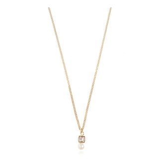 Jimmy Choo London Necklaces, female, Yellow, Size: ONE SIZE JC Pearl Cube Pendant
