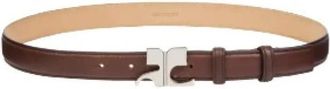 Courr&egrave;ges Grained Leather Belt - Heren - Riemen - Bruin - 85 CM - Leer - Accessoires