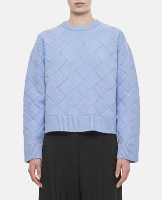 Bottega Veneta Light Blue Knitted Sweater