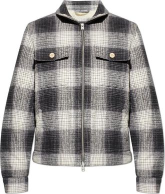 AllSaints Matheson Check Jacket - Heren - Zomerjassen - Grijs - XS - Katoen - Jassen