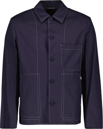 Dior Klassiek Gestikt Gilet - Heren - Zomerjassen - Blauw - M - Katoen - Jassen