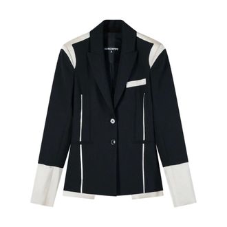Patrizia Pepe Patrizia Pepe, Blazers, female, Black, Size: S Colour Block Slim Blazer
