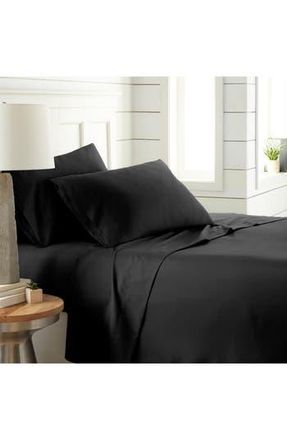 Southshore Fine Linens Classic Soft & Comfortable Brushed Microfiber Sheet Set in Black at Nordstrom Rack, Size California King