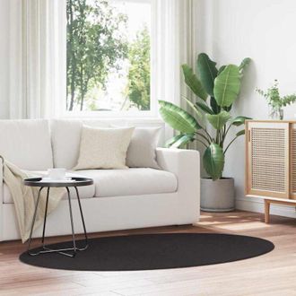 vidaXL Rug Folding HUARTE Black 100 x 200 cm Polyester vidaXL