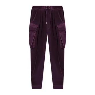 Dsquared2 Broeken, Dames, Paars, XS, Katoen, Broek met trekkoordmanchetten