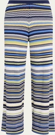 SIMKHAI Farrah Striped Knit Pants