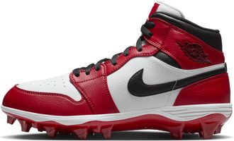 Nike Jordan Mens Jordan 1 Mid TD Football Cleat in White | FJ6805-106