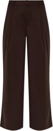 Gestuz GZpaula Pantalon met Plissering - Dames - Wijde Broeken - Bruin - S - Polyester - Broeken