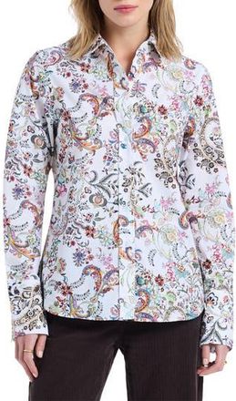 Robert Graham Priscilla Long Sleeve Woven Shirt in White Multi at Nordstrom Rack, Size X-Small