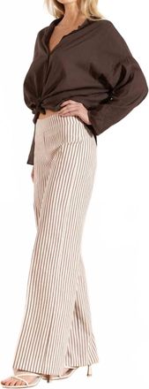 Avenue Montaigne Flavia Palazzo Pants In Bistro Cocnac