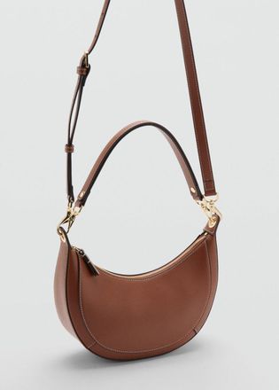 Mango Borsa spalla ovale marrone medio - Donna - Taglia unica - MANGO
