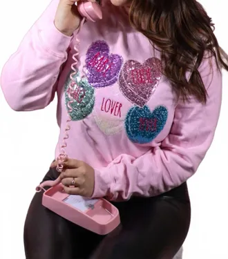 Gildan Conversation Hearts Tee In Pink