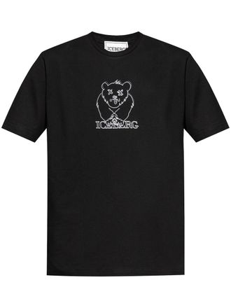 Iceberg T-shirt con ricamo - Nero
