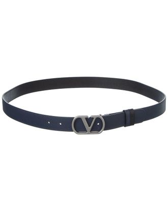 Valentino Vlogo Signature Reversible Leather Belt
