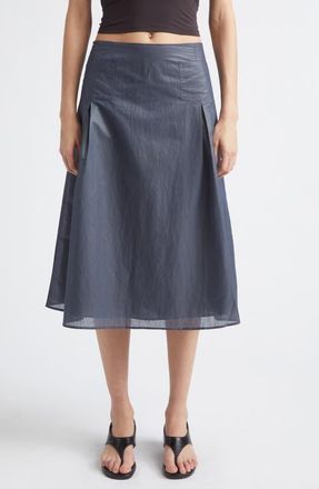 Paloma Wool Dimi Organic Cotton Blend A-Line Skirt in Navy at Nordstrom, Size 40