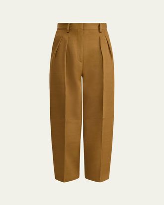 Altuzarra Dash Pleated Wide-Leg Ankle Pants